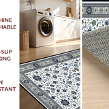 Ultra Soft Area Rug, Non Slip, Stain Resistant, Washable Area Rugs for Living Room, Bedroom, Stylish Earthy Trellis Elements(White)
