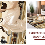 Ultra Soft Area Rug, Non Slip, Stain Resistant, Washable Area Rugs for Living Room, Bedroom, Charming Vintage Wildlife Art(Beige)
