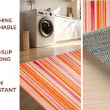 Ultra Soft Area Rug, Non Slip, Stain Resistant, Washable Area Rugs for Living Room, Bedroom, Dynamic Abstract Design with Flair(Orange)