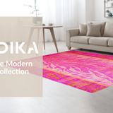 Ultra Soft Area Rug, Non Slip, Stain Resistant, Washable Area Rugs for Living Room, Bedroom, Eclectic Animal Fantasy Decor(Pink)