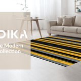 Ultra Soft Area Rug, Non Slip, Stain Resistant, Washable Area Rugs for Living Room, Bedroom, Exotic Monochrome Animal Print(Black)