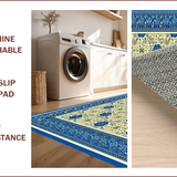Ultra Soft Area Rug, Non Slip, Stain Resistant, Washable Area Rugs for Living Room, Bedroom, Intricate Pattern Neutral Home Office Area Rug(Beige)