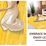 Ultra Soft Area Rug, Non Slip, Stain Resistant, Washable Area Rugs for Living Room, Bedroom, Chic Mustard Geometric Elegance(Yellow)
