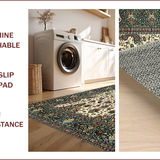 Ultra Soft Area Rug, Non Slip, Stain Resistant, Washable Area Rugs for Living Room, Bedroom, Contemporary Neutral Tiled Design(Beige)