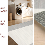 Elegant Cream and Gray Geometric Motif(Beige)