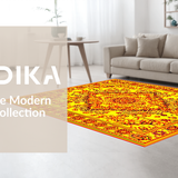 Ultra Soft Area Rug, Non Slip, Stain Resistant, Washable Area Rugs for Living Room, Bedroom, Soft Pom Pom Fringe Accents(Yellow)