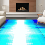 Ultra Soft Area Rug, Non Slip, Stain Resistant, Washable Area Rugs for Living Room, Bedroom, Chic Geometric Color Wave(Blue)