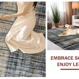 Ultra Soft Area Rug, Non Slip, Stain Resistant, Washable Area Rugs for Living Room, Bedroom, Boho Black & White Stripe Area Rug(Gray)
