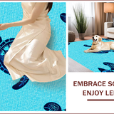 Ultra Soft Area Rug, Non Slip, Stain Resistant, Washable Area Rugs for Living Room, Bedroom, Beach Theme Entryway Soft Velvet Area Rug(Blue)
