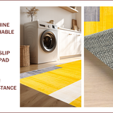 Ultra Soft Area Rug, Non Slip, Stain Resistant, Washable Area Rugs for Living Room, Bedroom, Vibrant Modern Geometric Composition(Yellow)