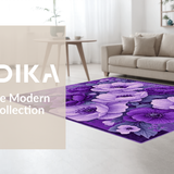 Ultra Soft Area Rug, Non Slip, Stain Resistant, Washable Area Rugs for Living Room, Bedroom, Enchanting Deep Purple Comfort(Purple)