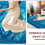 Ultra Soft Area Rug, Non Slip, Stain Resistant, Washable Area Rugs for Living Room, Bedroom, Vibrant Digital Print Bedroom Non Slip Area Carpet(Blue)