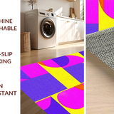 Ultra Soft Area Rug, Non Slip, Stain Resistant, Washable Area Rugs for Living Room, Bedroom, Artistic Geometric Watercolor Fusion(Purple)