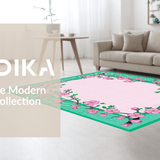 Ultra Soft Area Rug, Non Slip, Stain Resistant, Washable Area Rugs for Living Room, Bedroom, Playful Pastel Fruit Motif(Pink)