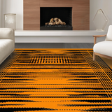 Ultra Soft Area Rug, Non Slip, Stain Resistant, Washable Area Rugs for Living Room, Bedroom, Contemporary Light Orange Pattern(Orange)