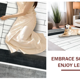 Ultra Soft Area Rug, Non Slip, Stain Resistant, Washable Area Rugs for Living Room, Bedroom, Chic Geometric Black and White Striped Area Rug for Modern Aesthetic(Gray)