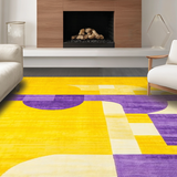 Ultra Soft Area Rug, Non Slip, Stain Resistant, Washable Area Rugs for Living Room, Bedroom, Happy Artistic Textured Style(Yellow)