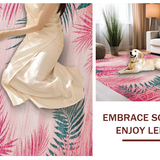 Ultra Soft Area Rug, Non Slip, Stain Resistant, Washable Area Rugs for Living Room, Bedroom, Elegant Distressed Floral Pattern(Pink)