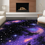 Ultra Soft Area Rug, Non Slip, Stain Resistant, Washable Area Rugs for Living Room, Bedroom, Radiant Nebula Swirl Composition(Purple)