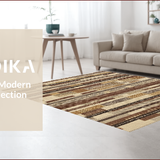 Ultra Soft Area Rug, Non Slip, Stain Resistant, Washable Area Rugs for Living Room, Bedroom, Rustic Pike Fishing Cabin Rug with Wildlife Design(Beige)