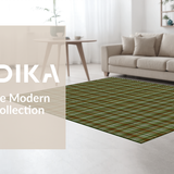 Ultra Soft Area Rug, Non Slip, Stain Resistant, Washable Area Rugs for Living Room, Bedroom, Chic Earthy Toned Tartan Pattern(Brown)