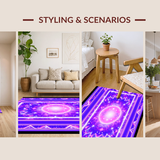 Ultra Soft Area Rug, Non Slip, Stain Resistant, Washable Area Rugs for Living Room, Bedroom, Whimsical Colorful Fantasy Theme(Purple)