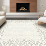 Ultra Soft Area Rug, Non Slip, Stain Resistant, Washable Area Rugs for Living Room, Bedroom, Elegant Plush Textured Decor Piece(Beige)