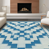 Bold Diamond Design in Cool Tones(Blue)