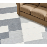 Ultra Soft Area Rug, Non Slip, Stain Resistant, Washable Area Rugs for Living Room, Bedroom, Modern Diamond Stripe Living Room Plush Carpet(Gray)