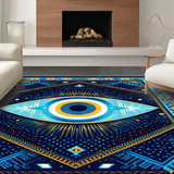 Ethnic Blue Toned Medallion Design(Blue)