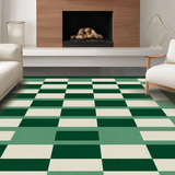 Artistic Green and White Tiled(Green)