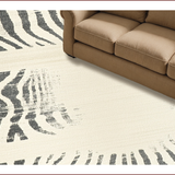 Ultra Soft Area Rug, Non Slip, Stain Resistant, Washable Area Rugs for Living Room, Bedroom, Distressed Neutral Zebra Print Hallway Runner(Beige)