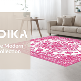 Luxurious Embossed Leaf Design(Pink)