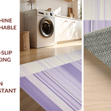 Ultra Soft Area Rug, Non Slip, Stain Resistant, Washable Area Rugs for Living Room, Bedroom, Artistic Minimalist Line Arrangement(Purple)