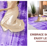 Ultra Soft Area Rug, Non Slip, Stain Resistant, Washable Area Rugs for Living Room, Bedroom, Charming Whimsical Color Burst(Purple)