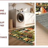 Ultra Soft Area Rug, Non Slip, Stain Resistant, Washable Area Rugs for Living Room, Bedroom, Charming Springtime Whimsy Design(Black)