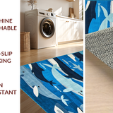 Ultra Soft Area Rug, Non Slip, Stain Resistant, Washable Area Rugs for Living Room, Bedroom, Contemporary Soft-Textured Bath Accessory(Blue)