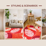Eclectic Modern Leaf Silhouettes(Red)