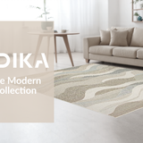 Inviting Softly Curved Geometric Style(Beige)