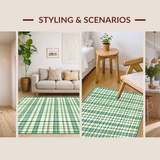 Stylish Plaid Patterned Mat(Beige)
