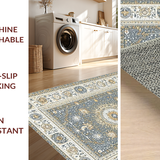 Ultra Soft Area Rug, Non Slip, Stain Resistant, Washable Area Rugs for Living Room, Bedroom, Tarot Night Sky Rug with Ornate Sun, Moon, and Cosmic Patterns(Gray)