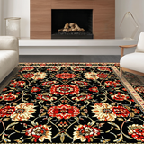 Charming Cottage Floral Tapestry(Black)