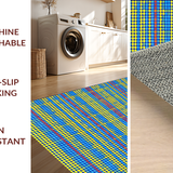 Dynamic Blue Geometric Artistry(Blue)