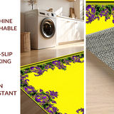 Ultra Soft Area Rug, Non Slip, Stain Resistant, Washable Area Rugs for Living Room, Bedroom, Festive Carnival Mask Aesthetic(Yellow)