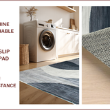 Ultra Soft Area Rug, Non Slip, Stain Resistant, Washable Area Rugs for Living Room, Bedroom, Chic Vintage Textured Design(Gray)