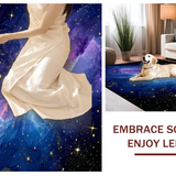Ultra Soft Area Rug, Non Slip, Stain Resistant, Washable Area Rugs for Living Room, Bedroom, Galactic Starry Dreamlike Pattern(Purple)