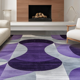 Ultra Soft Area Rug, Non Slip, Stain Resistant, Washable Area Rugs for Living Room, Bedroom, Vibrant Cozy Purple Hue(Purple)