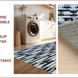Ultra Soft Area Rug, Non Slip, Stain Resistant, Washable Area Rugs for Living Room, Bedroom, Checkered Geometric(Black)
