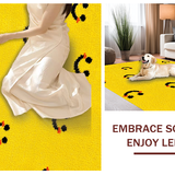 Happy Face Tufted Watercolor(Yellow)