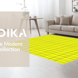 Ultra Soft Area Rug, Non Slip, Stain Resistant, Washable Area Rugs for Living Room, Bedroom, Elegant Layered Trellis Look(Yellow)